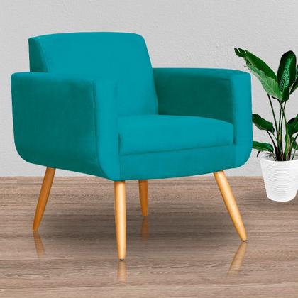 Imagem de Kit 02 Poltronas Cristal Requinte Suede Cores - S.A Móveis