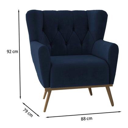 Kit 02 Poltronas Decoraçao Recepçao Pes Madeira TCA 948 GM Milani Store - Molufan Imagem de Kit 02 Poltronas Decoraçao Recepçao Pes Madeira TCA 948 GM Milani Store