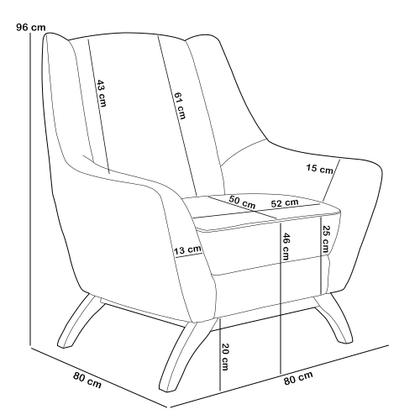Imagem de Kit 02 Poltronas Decorativa Fixa Base de Madeira Juliet D02 Veludo Marsala D-278 - Lyam Decor