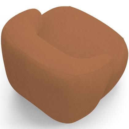 Imagem de Kit 02 Poltronas Decorativa Orgânica Giratória Para Sala Living Barolo L06 Bouclê Terracota - Lyam Decor