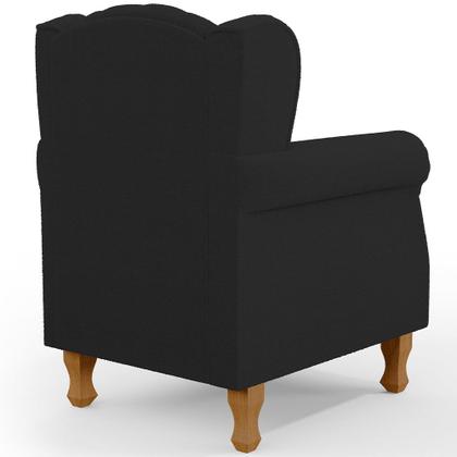 Imagem de Kit 02 Poltronas Decorativa Para Sala De Estar Yara P02 Bouclê Preto - Lyam Decor