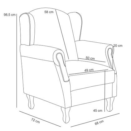 Imagem de Kit 02 Poltronas Decorativa Para Sala De Estar Yara P02 Bouclê Preto - Lyam Decor