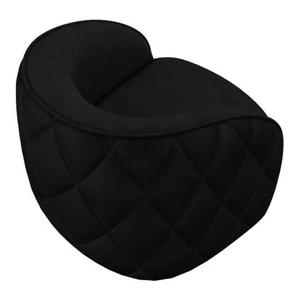 Imagem de Kit 02 Poltronas Decorativa Para Sala Living Olimpo M03 Veludo Preto - Lyam Decor