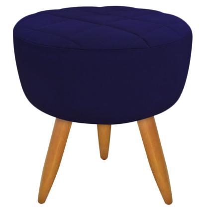 Imagem de Kit 02 Poltronas Decorativa+ Puff Maitê Azul Marinho camarim - 2M Decor