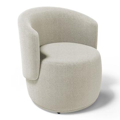 Imagem de Kit 02 Poltronas Decorativas Aisha Orgânica Bouclê Bege - Desk Design