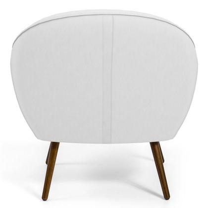 Imagem de Kit 02 Poltronas Decorativas com Pés Palito Nina Corano Branco C-12 - Lyam Decor