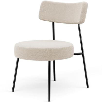 Imagem de Kit 02 Poltronas Decorativas Para Sala De Estar Base Fixa Londres L02 Bouclê Creme - Lyam