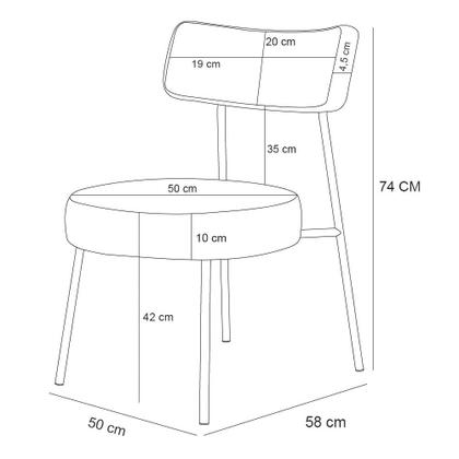 Imagem de Kit 02 Poltronas Decorativas Para Sala De Estar Base Fixa Londres L02 Bouclê Creme - Lyam