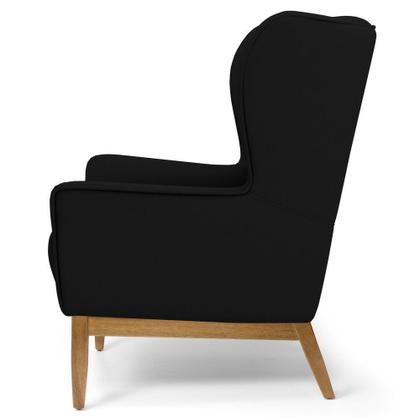 Imagem de Kit 02 Poltronas Decorativas Para Sala de Estar Milena Base de Madeira Corano C-05 - Lyam Decor