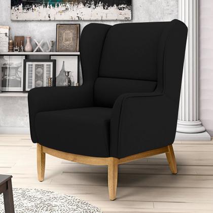 Imagem de Kit 02 Poltronas Decorativas Para Sala de Estar Milena Base de Madeira Corano C-05 - Lyam Decor