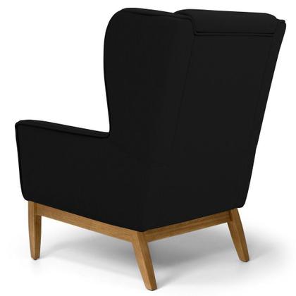 Imagem de Kit 02 Poltronas Decorativas Para Sala de Estar Milena Base de Madeira Corano C-05 - Lyam Decor