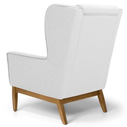 Imagem de Kit 02 Poltronas Decorativas Para Sala de Estar Milena Base de Madeira SintéticoC-12 - Lyam Decor