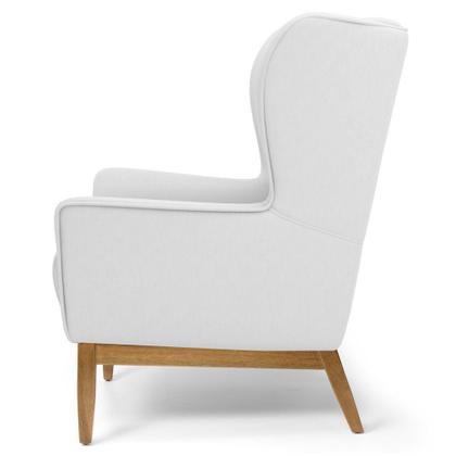 Imagem de Kit 02 Poltronas Decorativas Para Sala de Estar Milena Base de Madeira SintéticoC-12 - Lyam Decor