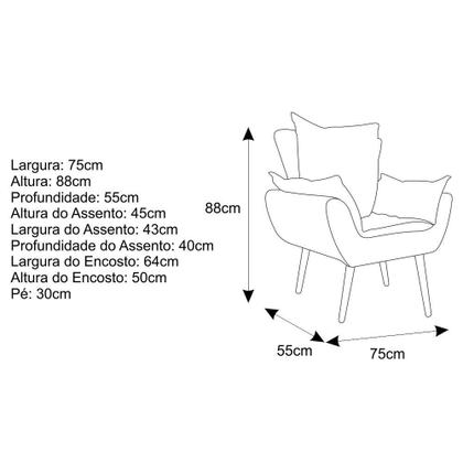 Imagem de Kit 02 Poltronas e Puff Fenzzi Palito Tabaco Sala de Estar Recepção Suede Pink - DAMAFFÊ MÓVEIS