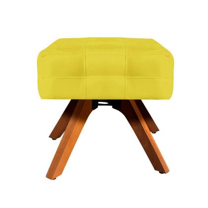 Imagem de Kit 02 Poltronas Giratória Elisa e 01 Puff Suede Base Madeira MM30 D'Rossi