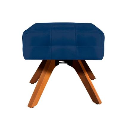 Imagem de Kit 02 Poltronas Giratória Elisa e 01 Puff Suede Base Madeira MM30 D'Rossi