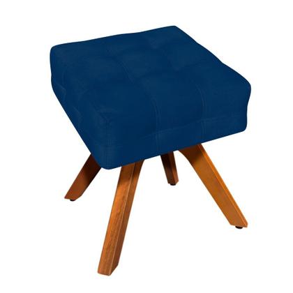 Imagem de Kit 02 Poltronas Giratória Elisa e 01 Puff Suede Base Madeira MM30 D'Rossi