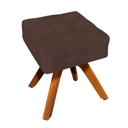 Imagem de Kit 02 Poltronas Giratória Elisa e 01 Puff Suede Base Madeira MM30 D'Rossi