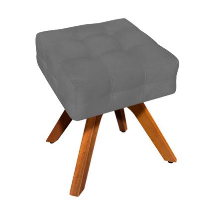 Imagem de Kit 02 Poltronas Giratória Elisa e 01 Puff Suede Base Madeira MM30 D'Rossi