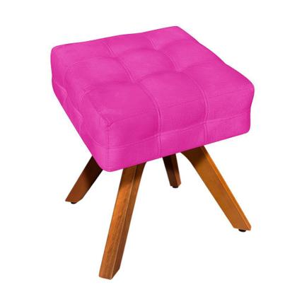 Imagem de Kit 02 Poltronas Giratória Elisa e 01 Puff Suede Base Madeira MM30 D'Rossi