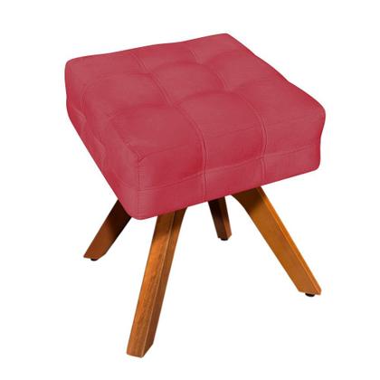 Imagem de Kit 02 Poltronas Giratória Elisa e 01 Puff Suede Base Madeira MM30 D'Rossi