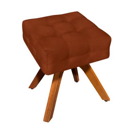 Imagem de Kit 02 Poltronas Giratória Elisa e 01 Puff Suede Base Madeira MM30 D'Rossi