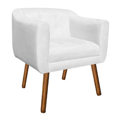 Imagem de Kit 02 Poltronas Julia Suede com Strass Pés Palito Castanho D'Rossi