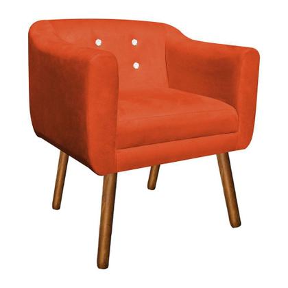 Imagem de Kit 02 Poltronas Julia Suede com Strass Pés Palito Castanho D'Rossi