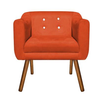 Imagem de Kit 02 Poltronas Julia Suede com Strass Pés Palito Castanho D'Rossi