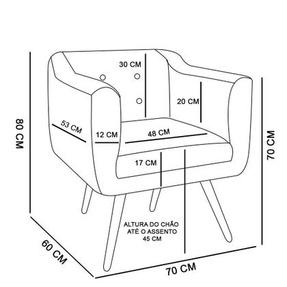 Imagem de Kit 02 Poltronas Julia Suede com Strass Pés Palito Castanho D'Rossi