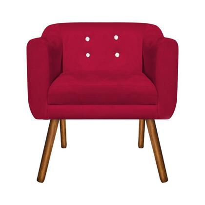 Imagem de Kit 02 Poltronas Julia Suede com Strass Pés Palito Castanho D'Rossi