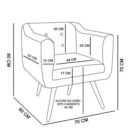 Imagem de Kit 02 Poltronas Julia Suede com Strass Pés Palito Castanho D'Rossi