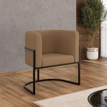 Imagem de Kit 02 Poltronas Lua com Base de Metal Black Sala Veludo