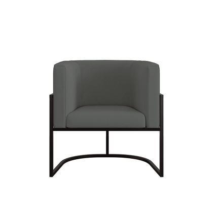 Imagem de Kit 02 Poltronas Lua com Base de Metal Black Sala Veludo