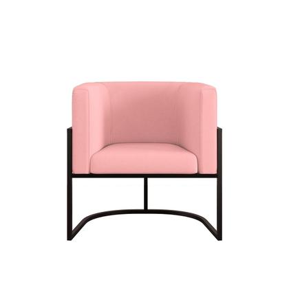 Imagem de Kit 02 Poltronas Lua com Base de Metal Black Sala Veludo