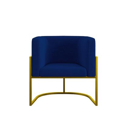 Imagem de Kit 02 Poltronas Lua com Base de Metal Gold Sala Reforçada