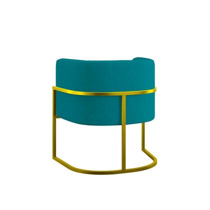 Imagem de Kit 02 Poltronas Lua com Base de Metal Gold Sala Reforçada