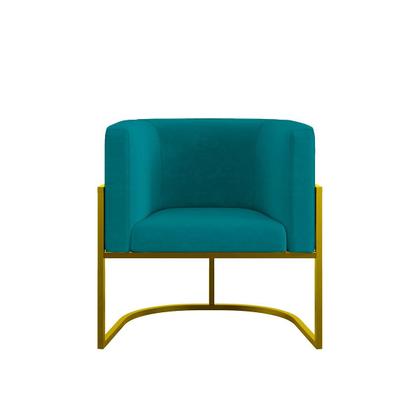 Imagem de Kit 02 Poltronas Lua com Base de Metal Gold Sala Reforçada