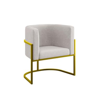 Imagem de Kit 02 Poltronas Lua com Base de Metal Gold Sala Reforçada