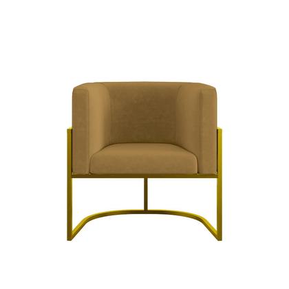 Imagem de Kit 02 Poltronas Lua com Base de Metal Gold Sala Reforçada