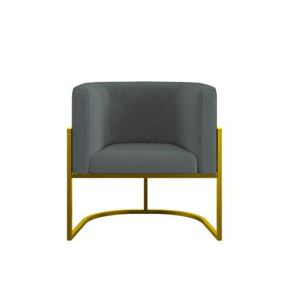 Imagem de Kit 02 Poltronas Lua com Base de Metal Gold Sala Reforçada