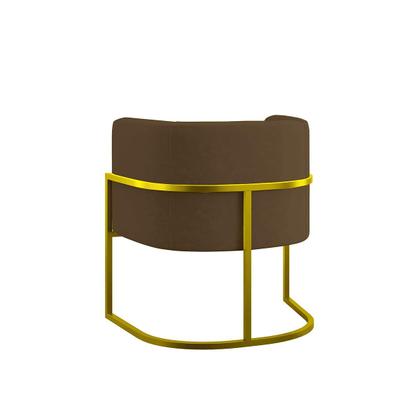 Imagem de Kit 02 Poltronas Lua com Base de Metal Gold Sala Reforçada