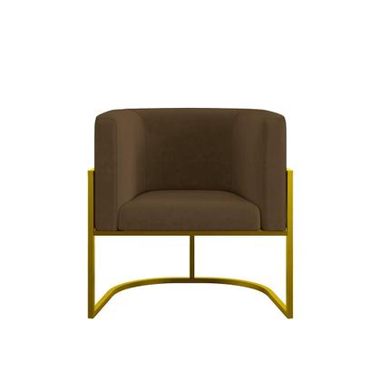 Imagem de Kit 02 Poltronas Lua com Base de Metal Gold Sala Reforçada