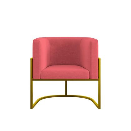 Imagem de Kit 02 Poltronas Lua com Base de Metal Gold Sala Reforçada