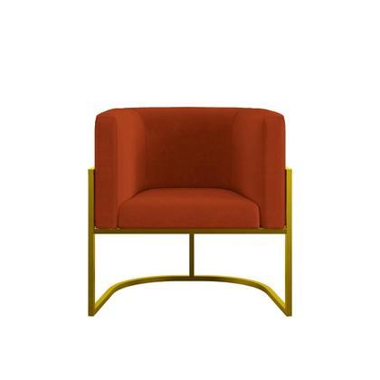 Imagem de Kit 02 Poltronas Lua com Base de Metal Gold Sala Reforçada