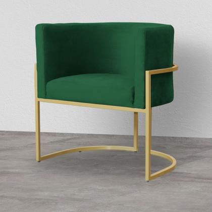 Imagem de Kit 02 Poltronas Luana Base em Metal Veludo Cores - S.A Móveis