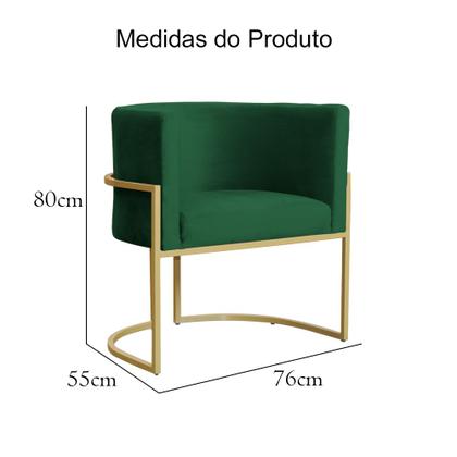 Imagem de Kit 02 Poltronas Luana Para Escritório Veludo Cores - DS Estofados
