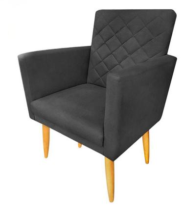 Kit 02 Poltronas Maitê Suede Grafite para Decoração - JBF Imagem de Kit 02 Poltronas Maitê Suede Grafite para Decoração