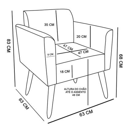 Imagem de Kit 02 Poltronas Marisa Bege