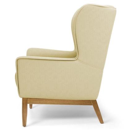 Imagem de Kit 02 Poltronas Milena D02 Base De Madeira Bege C-26